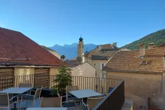 Hotelblick am Morgen